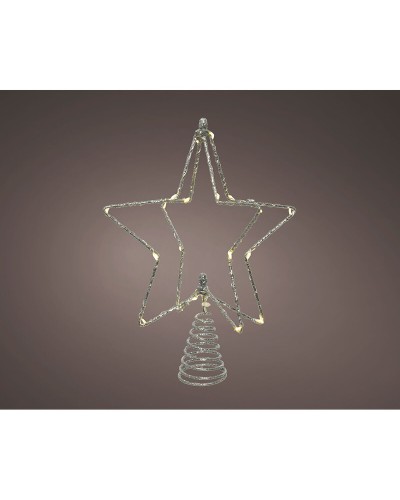 Lumineo Silver Christmas Star, 20 x 5 x 25 cm, MicroLED
